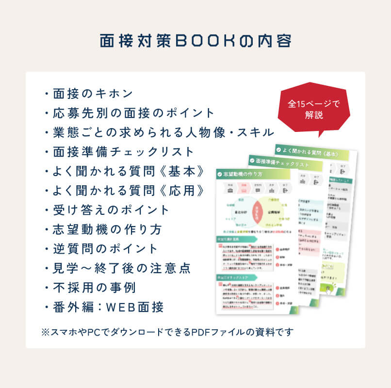 面接対策BOOKの概要
